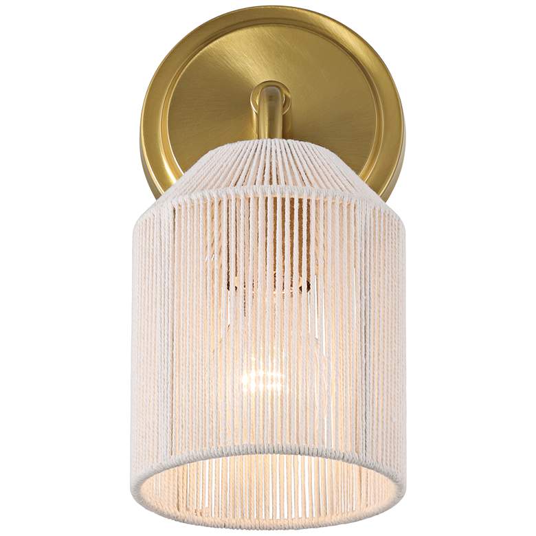 Image 6 Possini Euro Jacob 11" High Gold and Natural Rope Wall Sconce more views