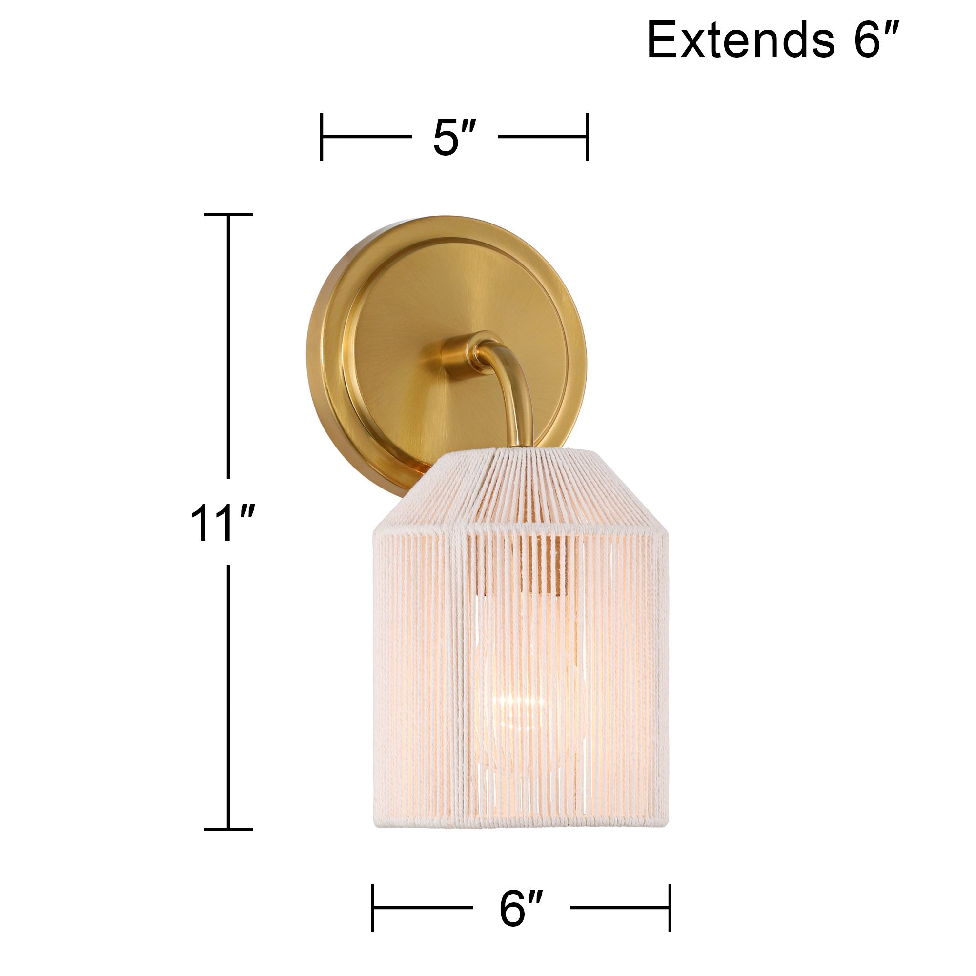 Watch A Video About the Possini Euro Jacob Gold and Natural Rope Wall Sconce