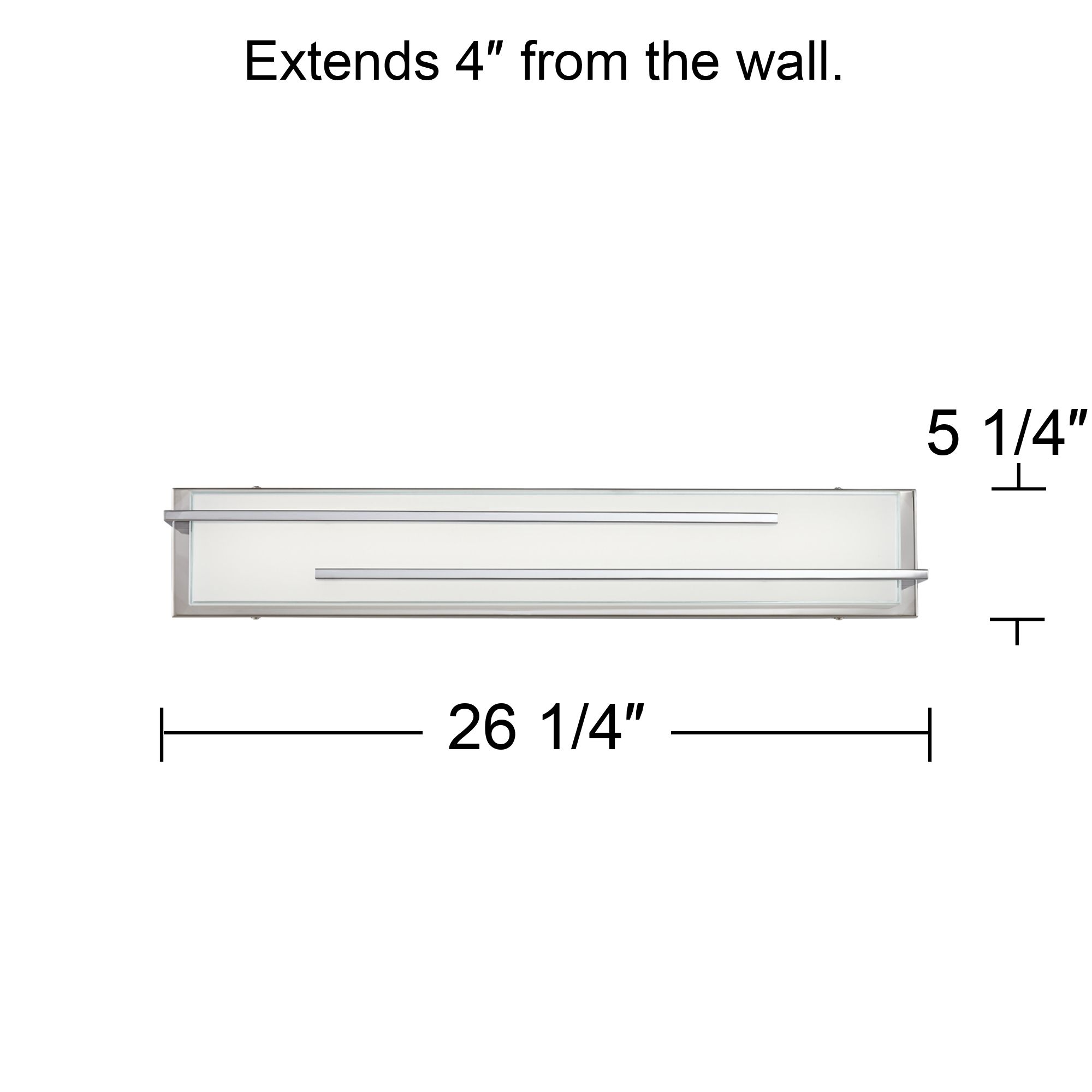Possini Euro Jada 26 1/4" Wide Chrome Linear LED Bathroom Light