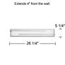 Possini Euro Jada 26 1/4" Wide Chrome Linear LED Bathroom Light