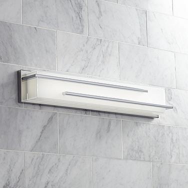 Possini Euro Jada 26 1/4" Wide Chrome Linear LED Bathroom Light