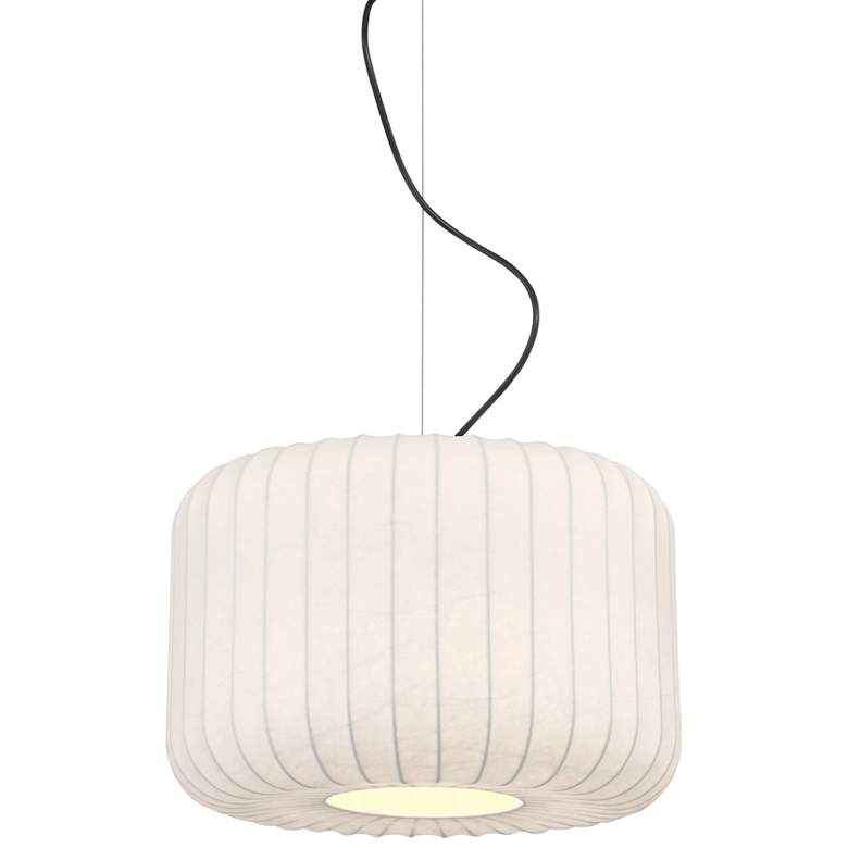 Image 2 Possini Euro Jaime 18" Wide Modern White Silk Drum Pendant Light