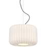 2_Possini Euro Jaime 18" Wide Modern White Silk Drum Pendant Light