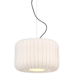 Possini Euro Jaime 18" Wide Modern White Silk Drum Pendant Light