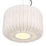 3_Possini Euro Jaime 18" Wide Modern White Silk Drum Pendant Light more views