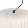 4_Possini Euro Jaime 18" Wide Modern White Silk Drum Pendant Light more views