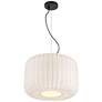 7_Possini Euro Jaime 18" Wide Modern White Silk Drum Pendant Light more views