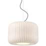 2_Possini Euro Jaime 23 3/4" Wide Modern White Silk Drum Pendant Light