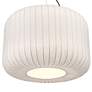 3_Possini Euro Jaime 23 3/4" Wide Modern White Silk Drum Pendant Light more views