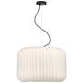 6_Possini Euro Jaime 23 3/4" Wide Modern White Silk Drum Pendant Light more views