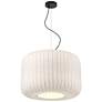 7_Possini Euro Jaime 23 3/4" Wide Modern White Silk Drum Pendant Light more views