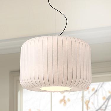 Possini Euro Jaime 23 3/4" Wide Modern White Silk Drum Pendant Light