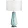 Possini Euro Jaime 26" Blue and Gray Modern Art Glass Table Lamp