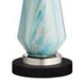 Possini Euro Jaime 26" Blue Gray Table Lamp with Black Marble Riser