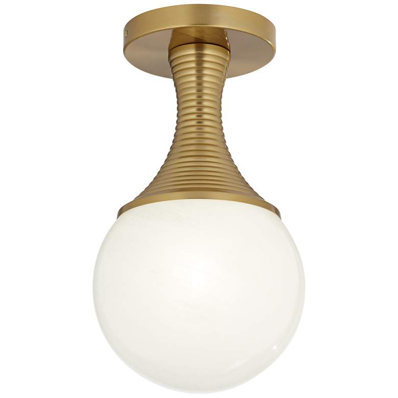 Image 2 Possini Euro Jaime 7 3/4"W Warm Brass Globe Ceiling Light