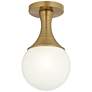 2_Possini Euro Jaime 7 3/4"W Warm Brass Globe Ceiling Light