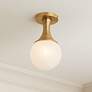 1_Possini Euro Jaime 7 3/4"W Warm Brass Globe Ceiling Light