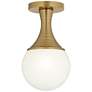 5_Possini Euro Jaime 7 3/4"W Warm Brass Globe Ceiling Light more views