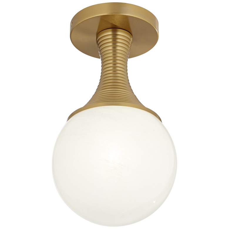 Image 6 Possini Euro Jaime 7 3/4"W Warm Brass Globe Ceiling Light more views