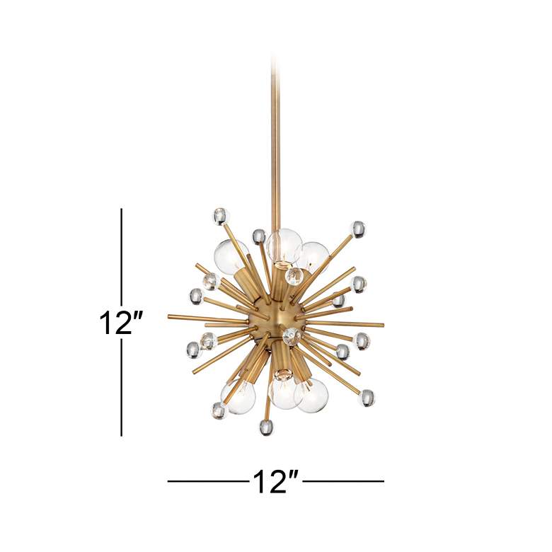 Image 7 Possini Euro Janae 12 inch Wide Gold Modern Sputnik 6-Light Mini Pendant more views