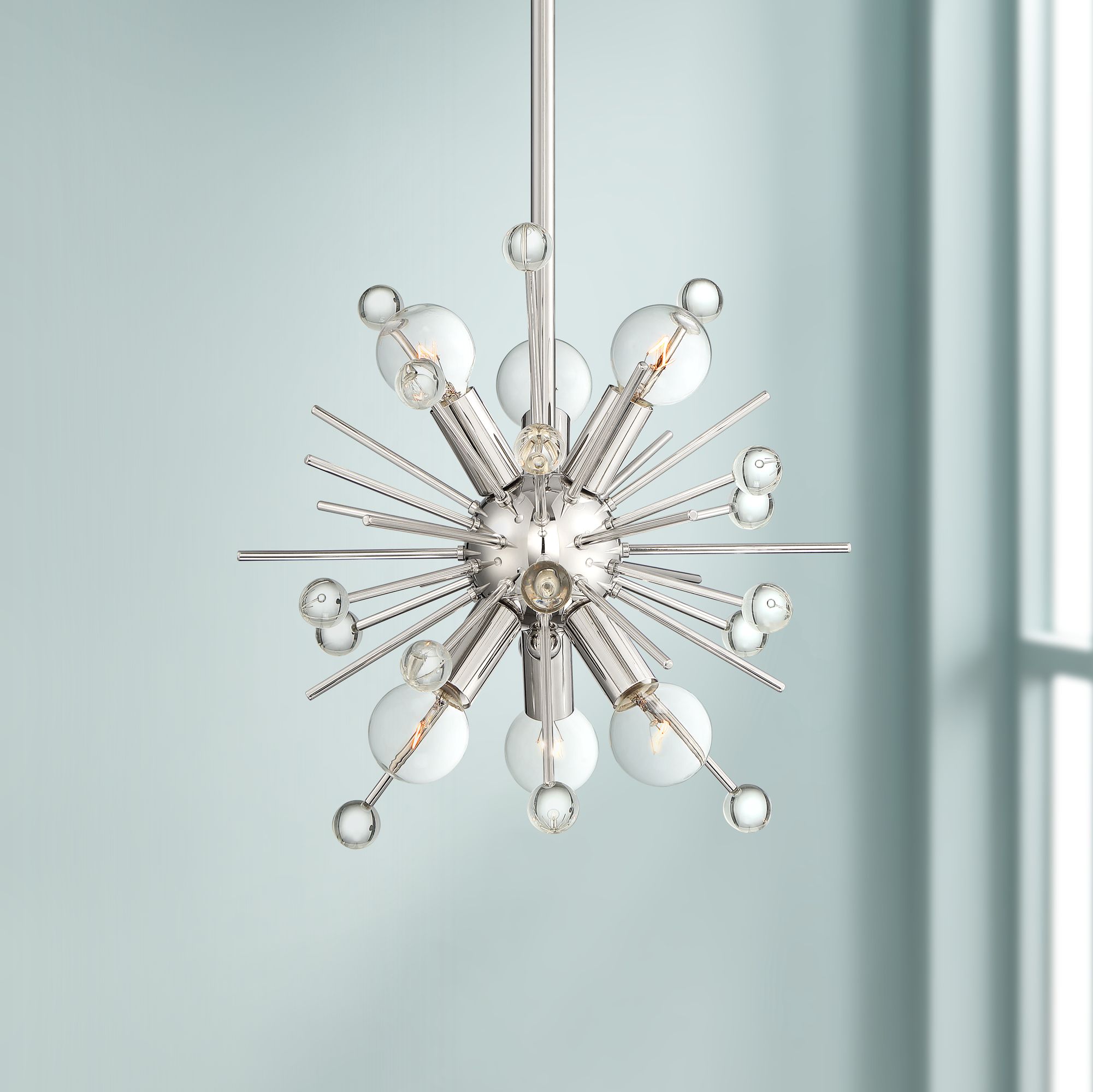 brushed nickel sputnik light