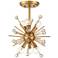 Possini Euro Janae 12" Wide Warm Gold 6-Bulb Sputnik Ceiling Light