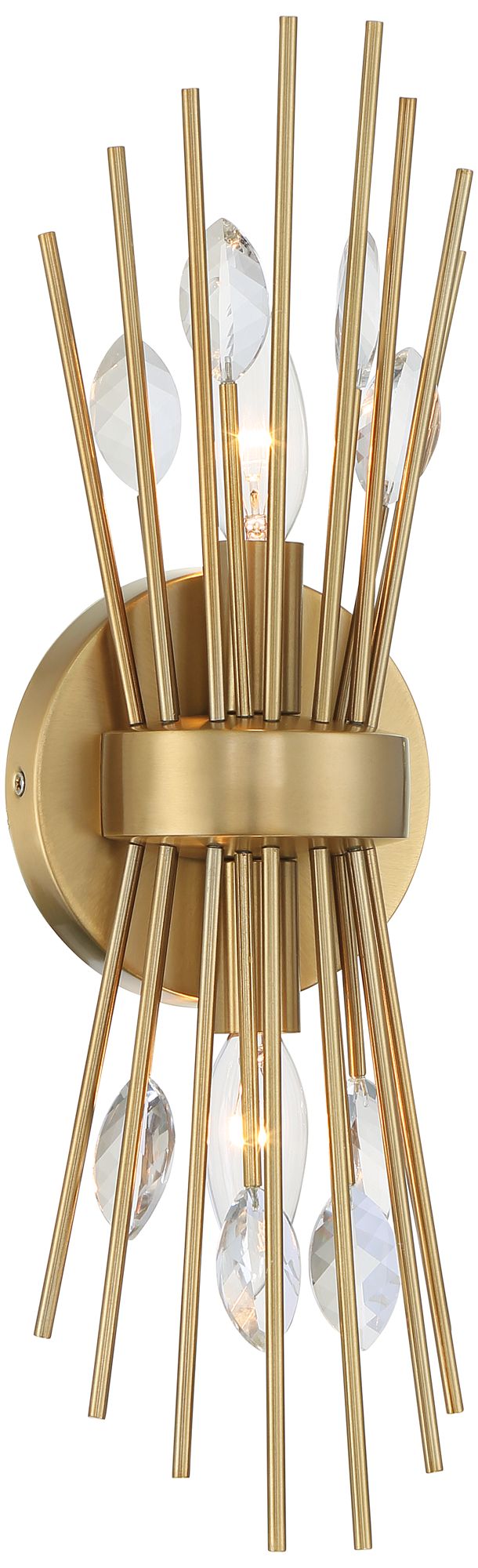 Image 5 Possini Euro Janae 17"H Brass Starburst 2-Light Wall Sconce Set of 2 more views