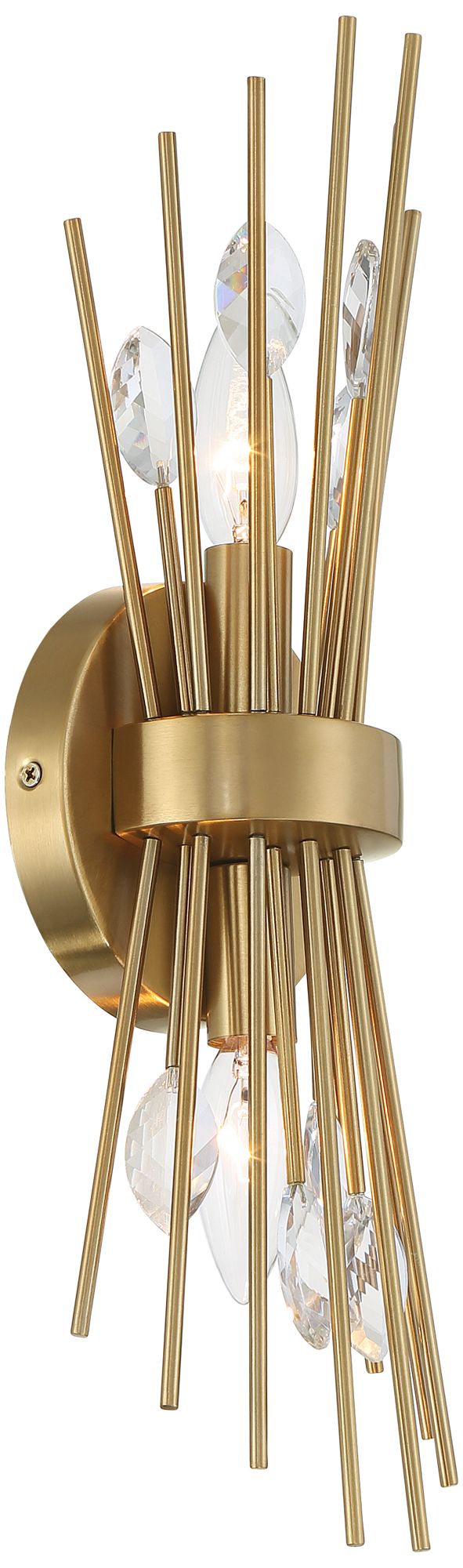 Image 6 Possini Euro Janae 17"H Brass Starburst 2-Light Wall Sconce Set of 2 more views