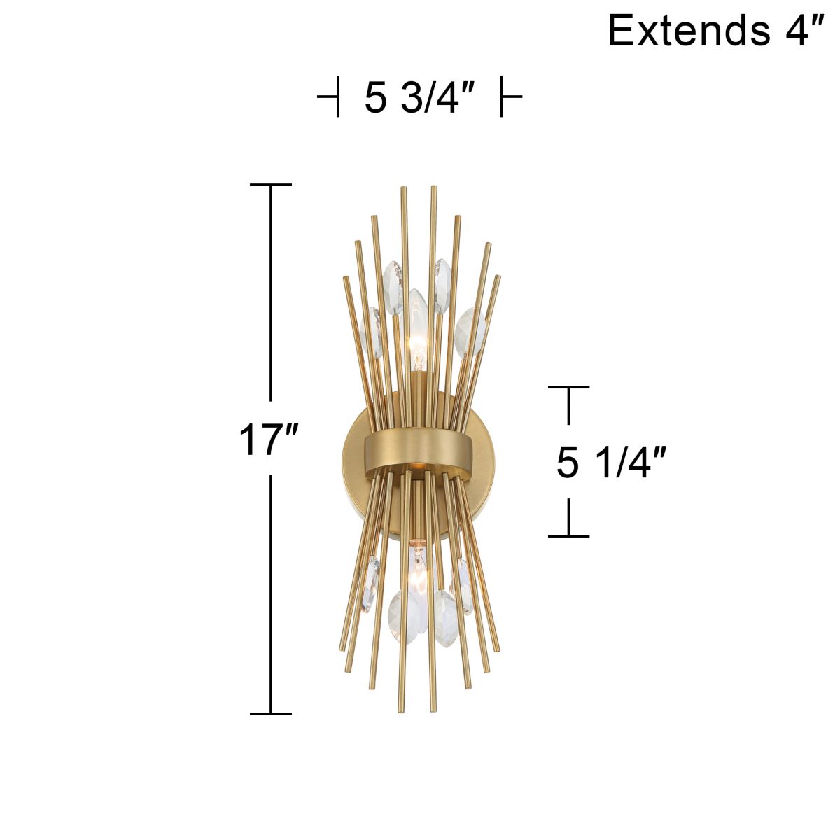 Watch A Video About the Possini Euro Janae Warm Brass Starburst 2 Light Wall Sconce