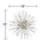 Possini Euro Janae 18" Nickel Starburst Sputnik Modern Pendant Light