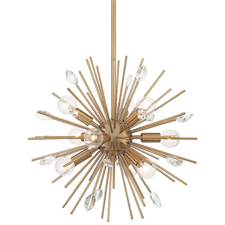 Image 2 Possini Euro Janae 18 inch Wide Antique Gold Sputnik Pendant Light