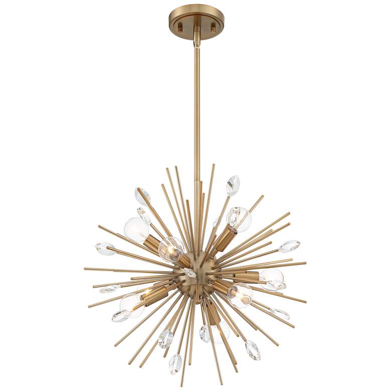 Image 6 Possini Euro Janae 18 inch Wide Antique Gold Sputnik Pendant Light more views