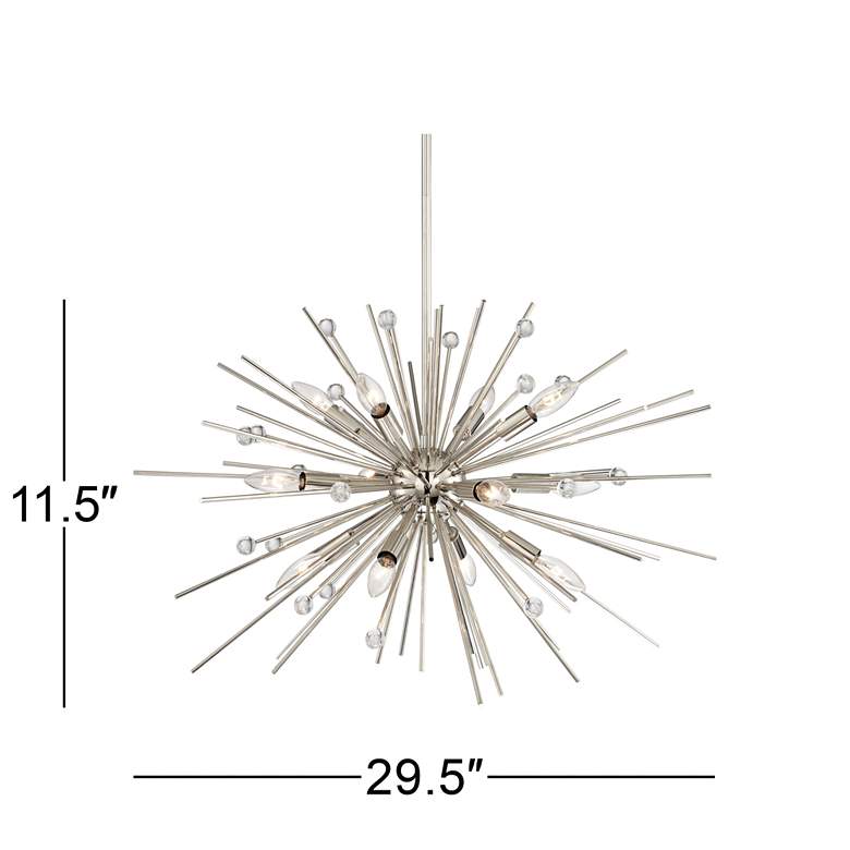 Image 7 Possini Euro Janae 29 1/2 inch Wide Polished Nickel Modern Sputnik Pendant more views