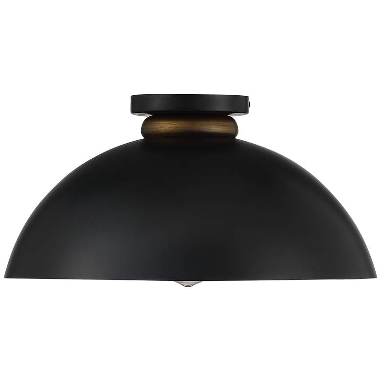 Image 5 Possini Euro Janie 15 1/2" Wide Black and Gold Dome Ceiling Light more views