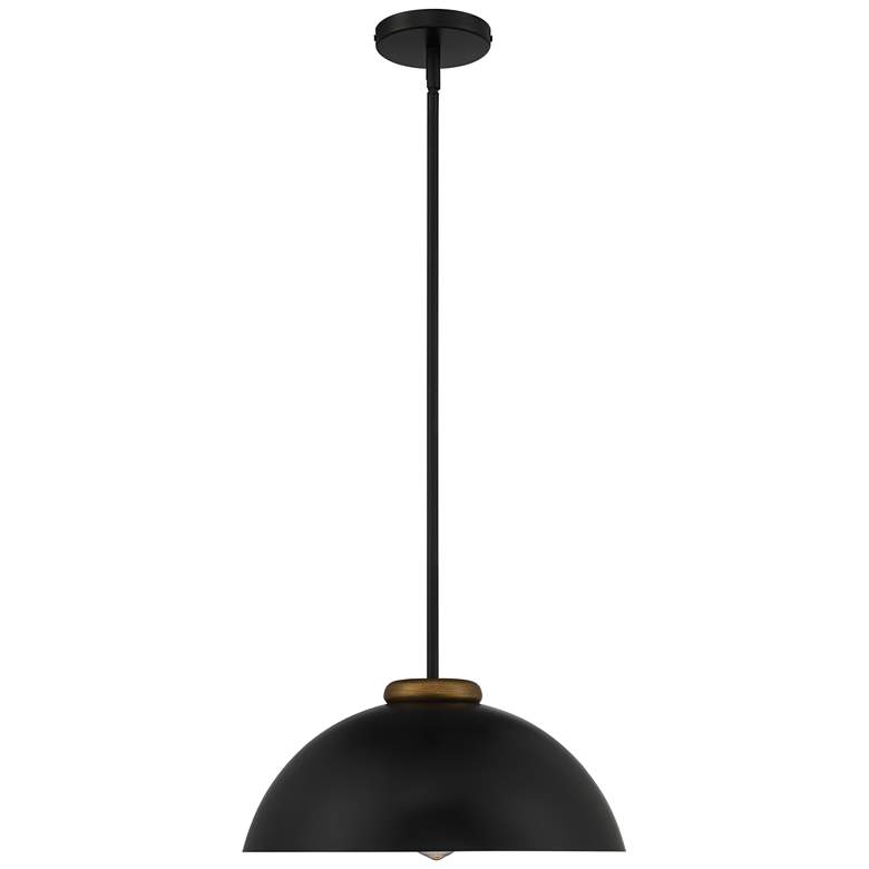 Image 4 Possini Euro Janie 15 1/2 inch Wide Black and Gold Dome Pendant Light more views