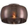 2_Possini Euro Janna 11" Wide Espresso Glass Ceiling Light