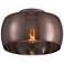 Possini Euro Janna 11" Wide Espresso Glass Ceiling Light