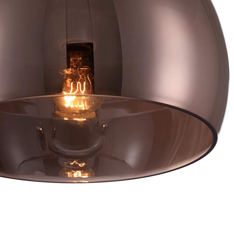 Image 3 Possini Euro Janna 11" Wide Espresso Glass Ceiling Light more views