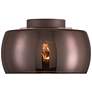 4_Possini Euro Janna 11" Wide Espresso Glass Ceiling Light more views