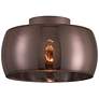 5_Possini Euro Janna 11" Wide Espresso Glass Ceiling Light more views