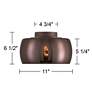7_Possini Euro Janna 11" Wide Espresso Glass Ceiling Light more views