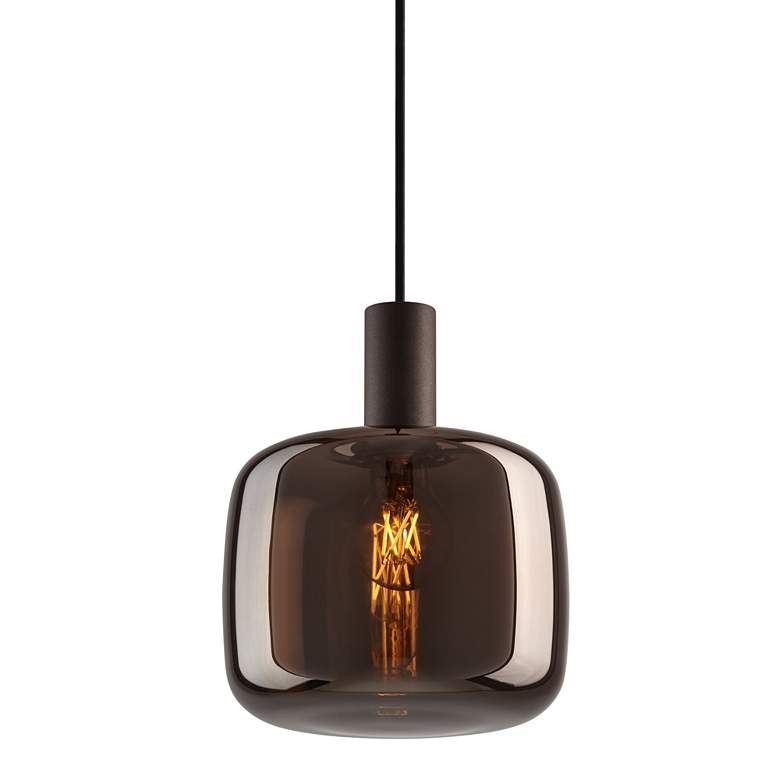 Image 3 Possini Euro Janna 7 1/2" Wide Espresso Glass Mini Pendant more views