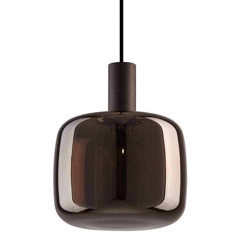 Image 4 Possini Euro Janna 7 1/2" Wide Espresso Glass Mini Pendant more views