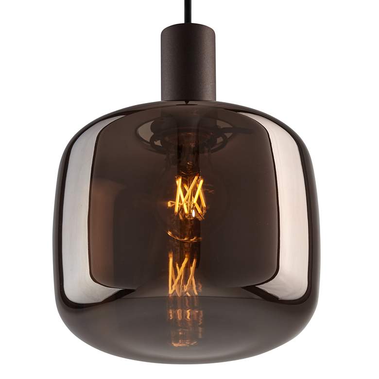 Image 5 Possini Euro Janna 7 1/2" Wide Espresso Glass Mini Pendant more views