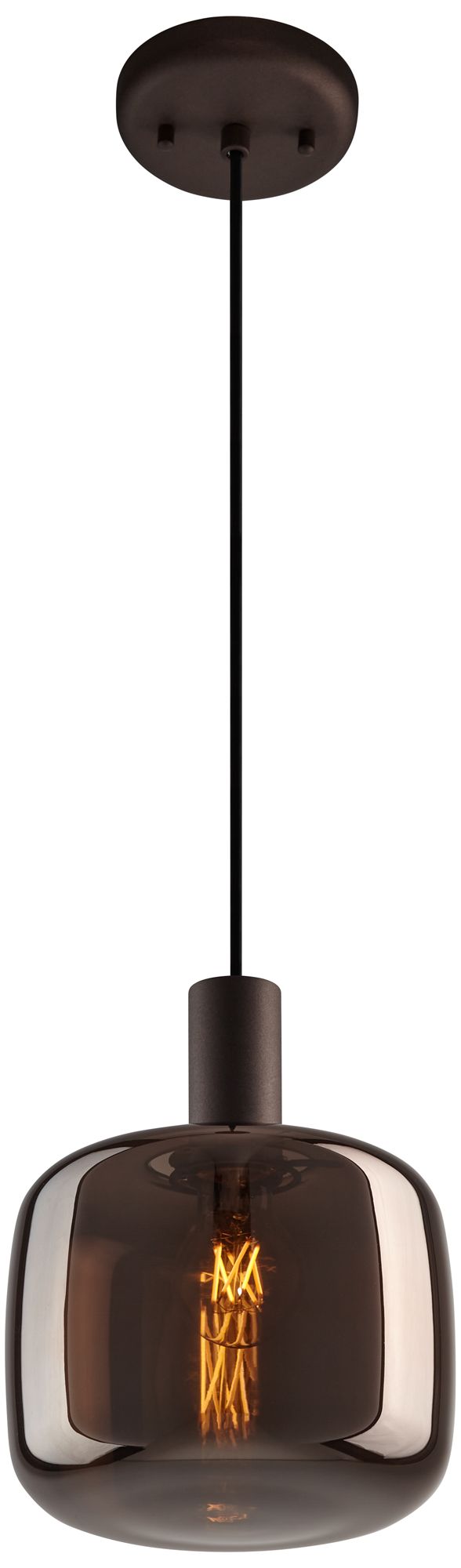 Watch A Video About the Possini Euro Janna Espresso Glass Mini Pendant