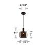 Watch A Video About the Possini Euro Janna Espresso Glass Mini Pendant