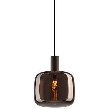 Possini Euro Janna 7 1/2" Wide Espresso Glass Mini Pendant