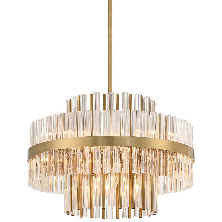 Image 2 Possini Euro Jenna 20" Wide 8-Light Soft Gold and Crystal Chandelier