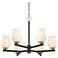 Possini Euro Jeremiah 28"W Black and Gold 6-Light Chandelier