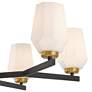 5_Possini Euro Jeremiah 28"W Black and Gold 6-Light Chandelier more views